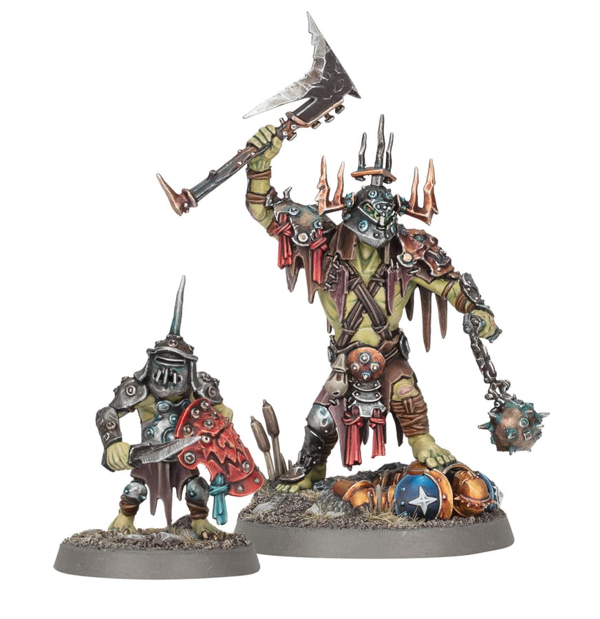 WarForge - Bosskitu' avec Grot Surineur - Games Workshop orruk warclans
