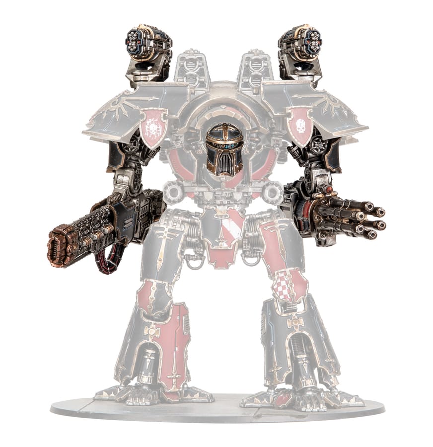 WarForge - Armes de Titan Warlord: Destructeur volkite, macro-éclateur gatling, ruineur à gravitons et paire de méga-bolters Vulcan - Games Workshop adeptus titanicus