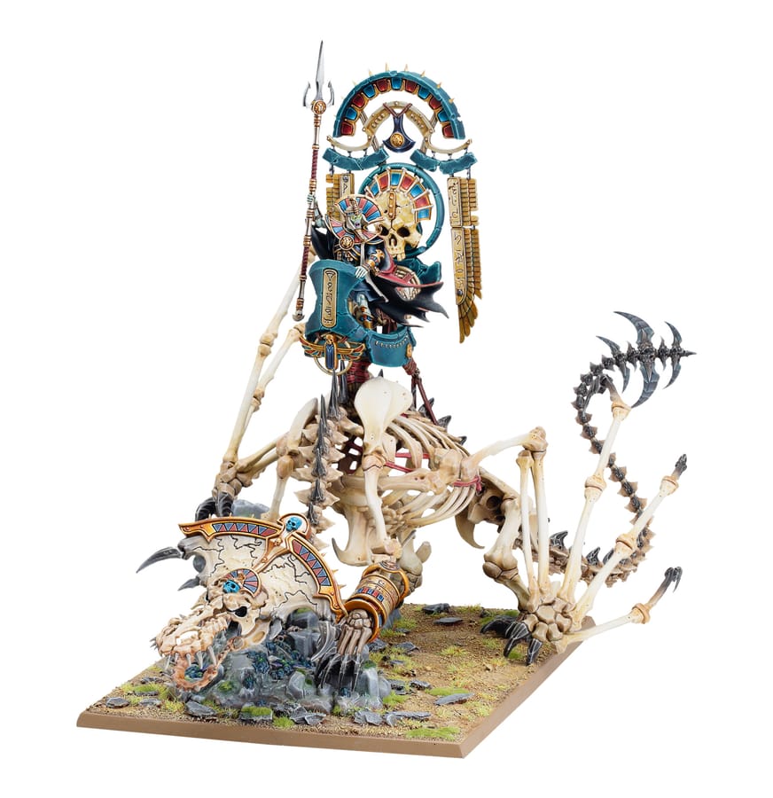 WarForge - Roi des Tombes/Prêtre Liche sur Dragon d'Os Nécrolithe - Warhammer - Rois des Tombes