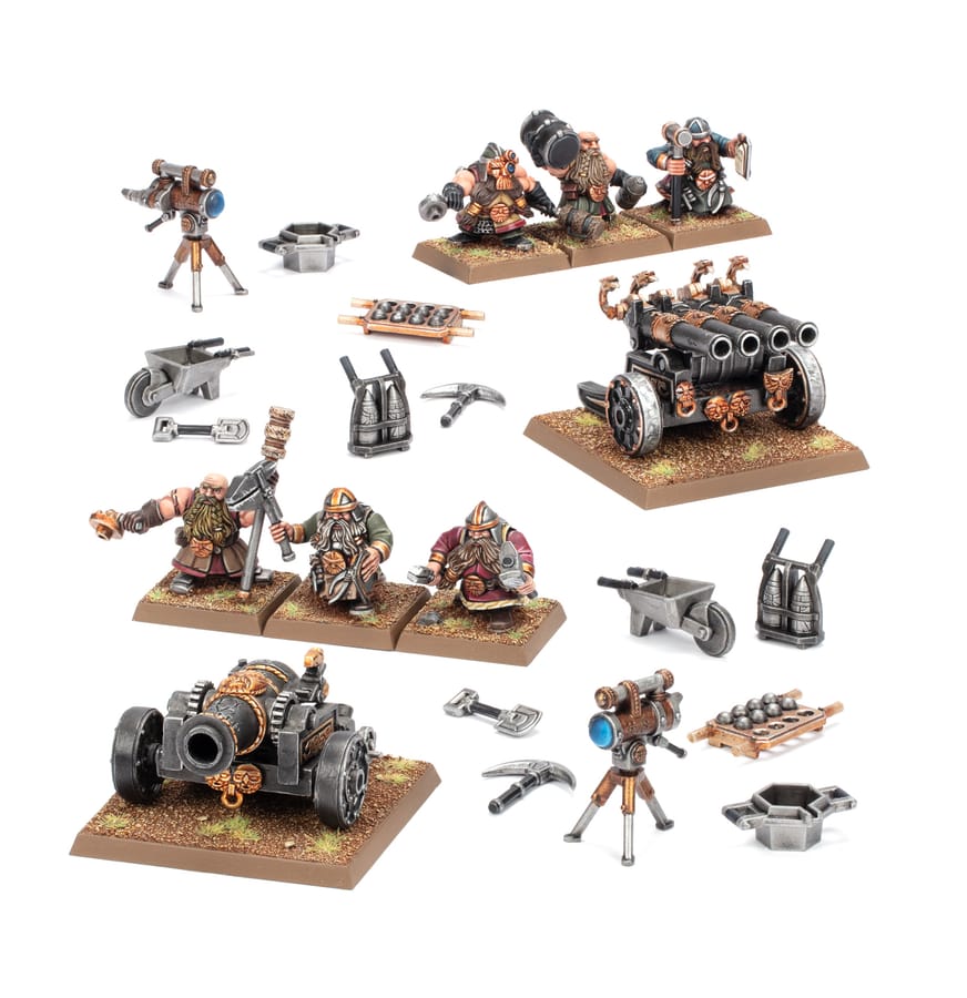 WarForge - Canon et Canon-orgue Nains - Games Workshop dwarfs