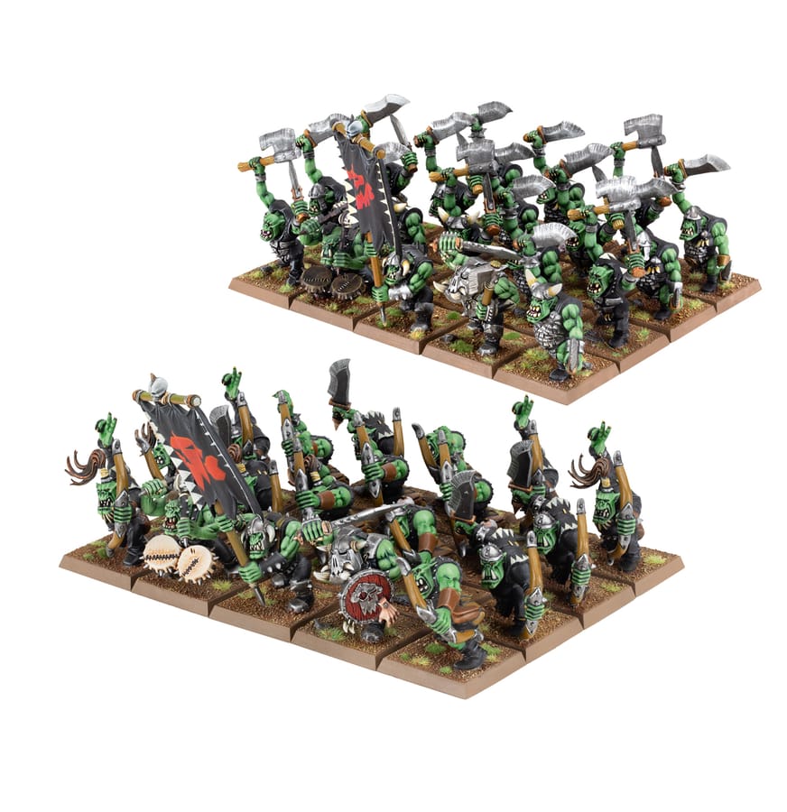 WarForge - Bande de Boyz Orques et de Flèch' Boyz Orques - Games Workshop orcs and goblins